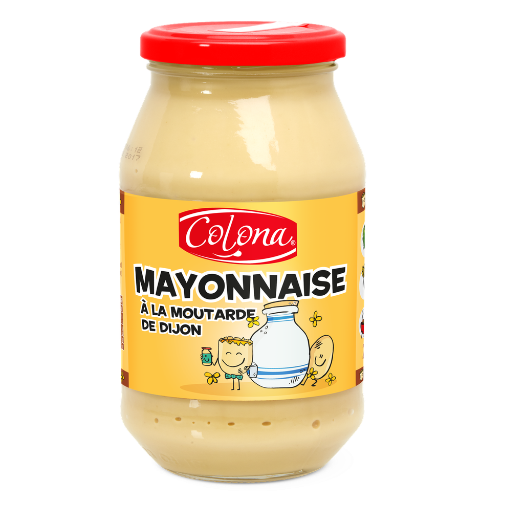 MAYONNAISE MOUT. DIJON COLONA GLASS JAR 500